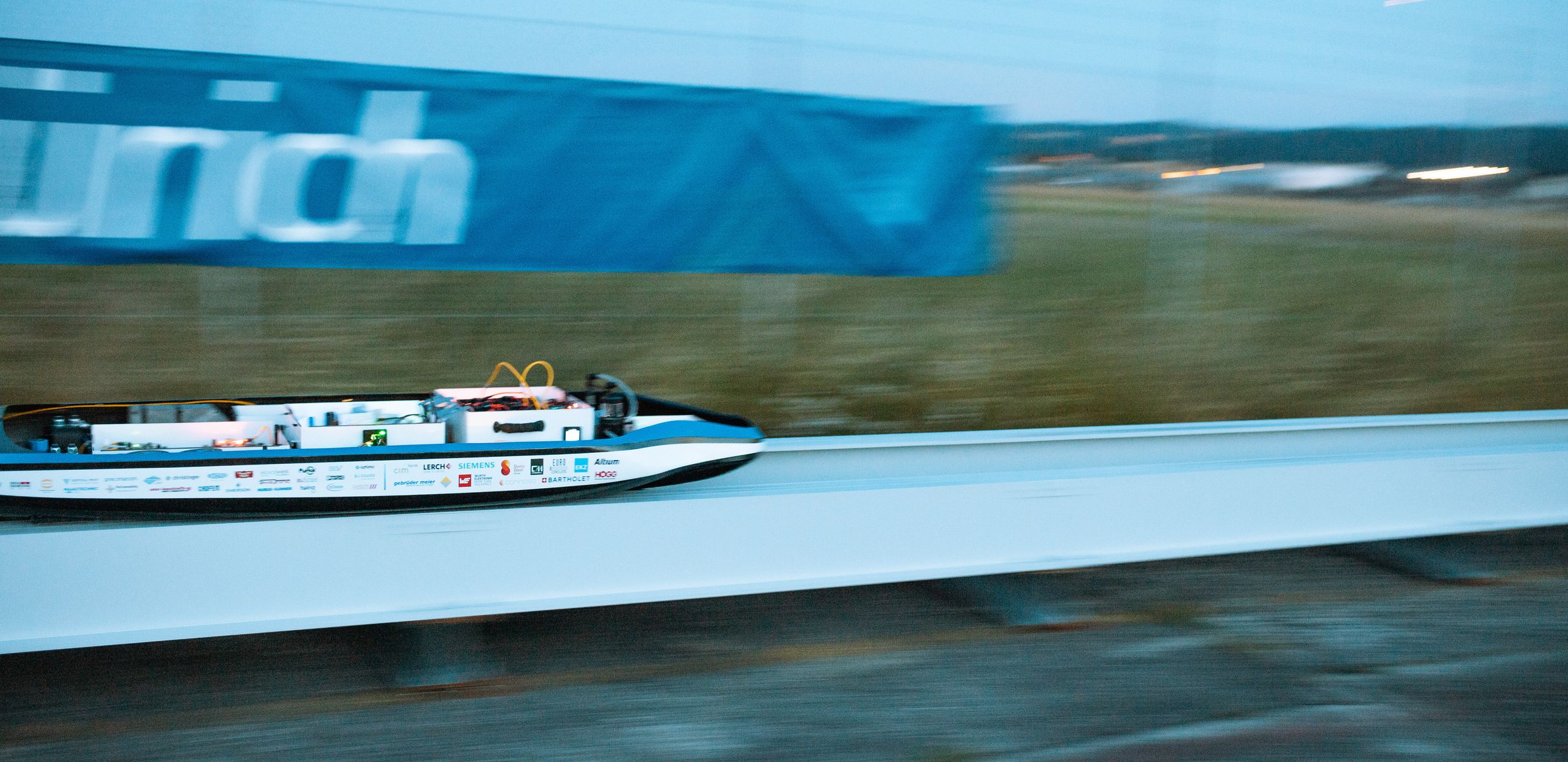 Bertrand Piccard passing at speed