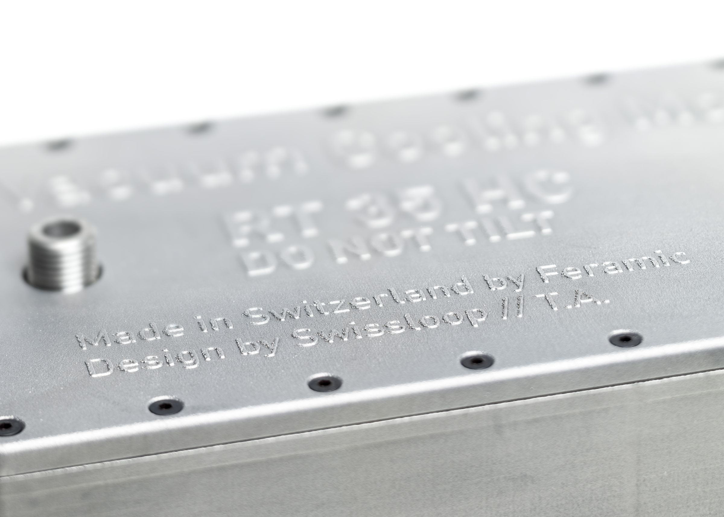 Engraved lid close-up